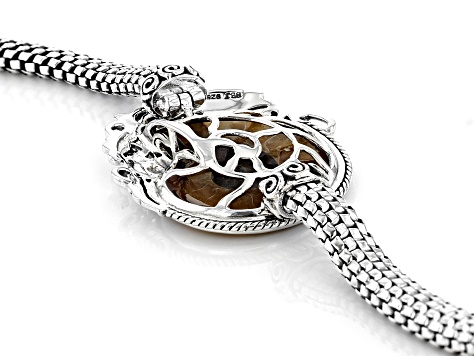 Ammonite Shell Sterling Silver Bracelet