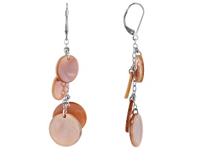 Mother-of-Pearl Sterling Silver 4 Stone Drop Earrings