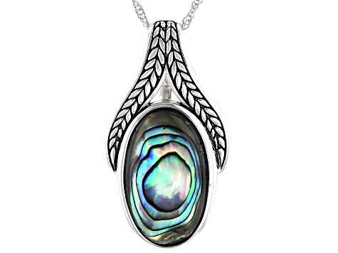 Sterling Silver Round Open Shell Pendant on Natural Cord