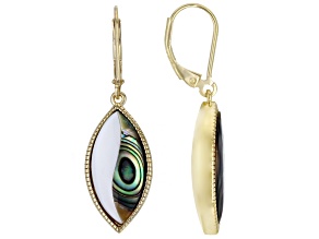 Abalone Shell & Mother-Of-Pearl 18K Gold Over Silver Earrings