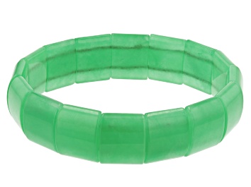Picture of Green Jadeite Stretch Bracelet 15x12x4mm