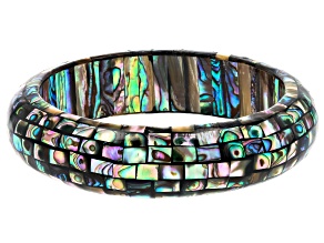 Mosaic Abalone Shell Bangle Bracelet
