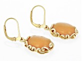 Honey Color Jadeite 18k Yellow Gold Over Sterling Silver Earrings