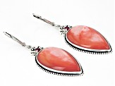 Pink Mother-of-Pearl with Rhodolite Sterling Silver Earrings 0.32ctw