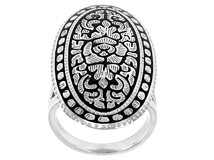 NOVICA Artisan Handmade Sterling Silver Ring With Blue Topaz - Oval 1.5 Carat Stone, Floral 'Frangipani Path' Design, Indonesia