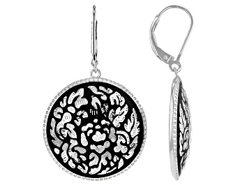 Picture of Sterling Silver Floral Design Earrings
