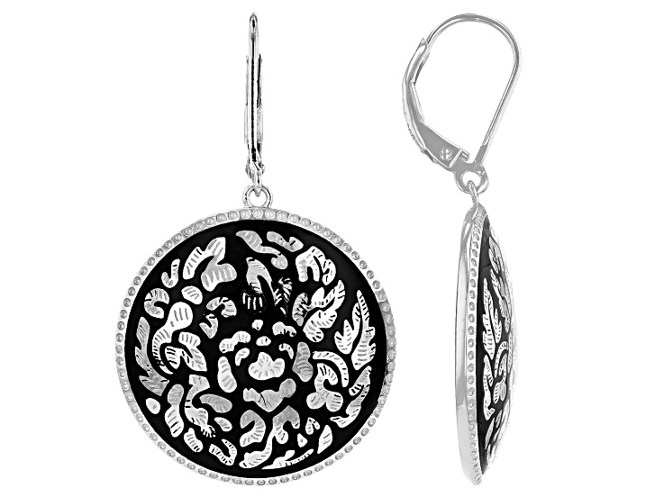 Sterling Silver Floral Design Earrings PCF702