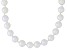 White Mother-of-Pearl Rhodium Over Sterling Silver Beaded Necklace