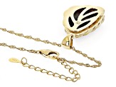 Ammonite Shell 18k Yellow Gold Over Sterling Silver Pendant With Chain