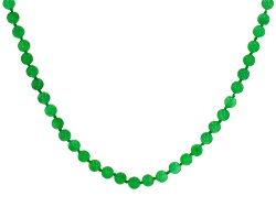 Green Jadeite 18k Yellow Gold Over Sterling Silver Pendant With Chain