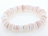 9mm Pink Conch Shell Chip Stretch Bracelet