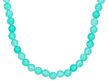 Picture of 8-8.5mm Caribbean Teal Quartzite Beaded Necklace