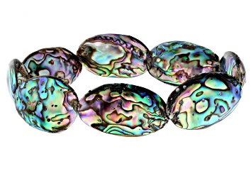 Picture of Abalone Shell Doublet Stretch Bracelet 20x13mm