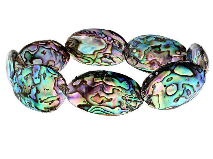 Abalone Shell Doublet Stretch Bracelet 20x13mm - PCF806 | JTV