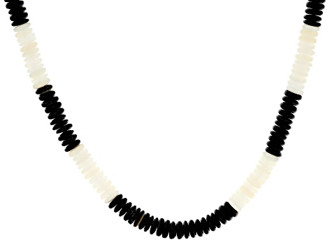 7mm Black & White Mother-of-Pearl Necklace