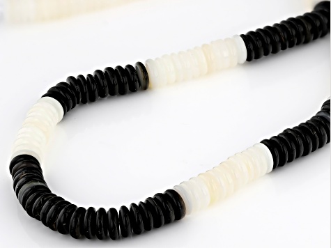 Black & White Mother-of-Pearl Necklace 7mm