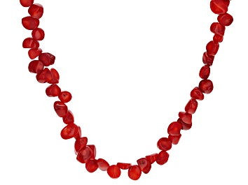 Picture of Freeform Red Coral Endless Strand Necklace 60 inch