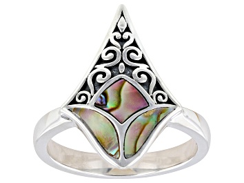 Picture of Abalone Shell Sterling Silver Statement Ring