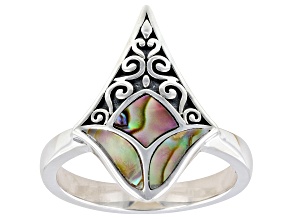 Abalone Shell Sterling Silver Statement Ring
