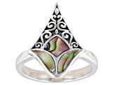 Abalone Shell Sterling Silver Statement Ring