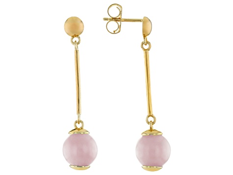 Multi-Color Jadeite 18K Yellow Gold Over Sterling Silver Set of 3 Earrings 10mm