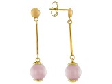 Multi-Color Jadeite 18K Yellow Gold Over Sterling Silver Set of 3 Earrings 10mm