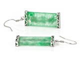 Jadeite Sterling Silver "Luck, Good Fortune, and Long Life" Earrings