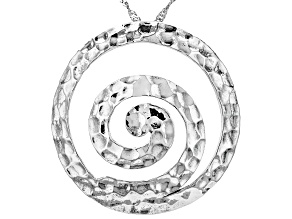 Sterling Silver Spiral Pendant with 18" Singapore Chain