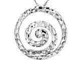 Sterling Silver Spiral Pendant with 18" Singapore Chain
