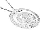 Sterling Silver Spiral Pendant with 18" Singapore Chain