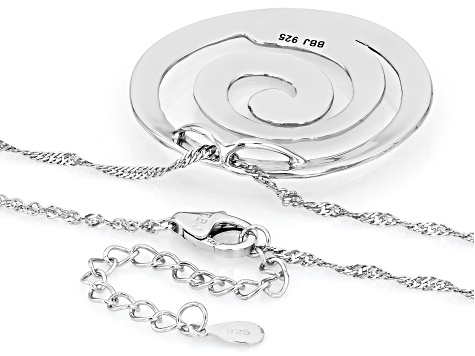 Sterling Silver Spiral Pendant with 18" Singapore Chain