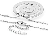 Sterling Silver Spiral Pendant with 18" Singapore Chain