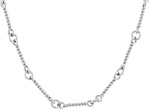 Rhodium Over Brass Chain Necklace