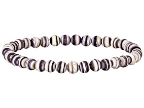Purple Shell Stretch Bracelet, 6mm