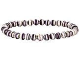 Purple Shell Stretch Bracelet, 6mm