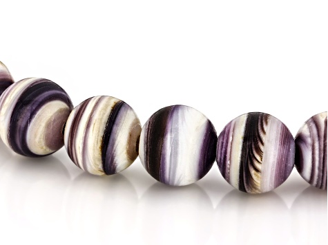 Purple Shell Stretch Bracelet, 6mm