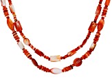 Red Spiny Oyster Shell Two Layer Beaded Necklace