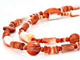 Red Spiny Oyster Shell Two Layer Beaded Necklace