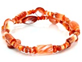 Red Spiny Oyster Shell Two Layer Beaded Bracelet