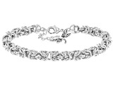 6mm Byzantine Chain with Dragonfly Brass Charm Bracelet