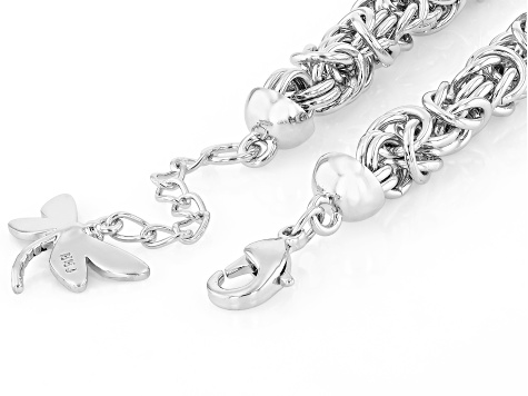 6mm Byzantine Chain with Dragonfly Brass Charm Bracelet