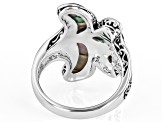 Free Form Abalone Shell Sterling Silver Ring