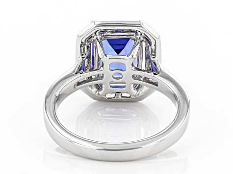 Blue Tanzanite Platinum Ring 2.59ctw