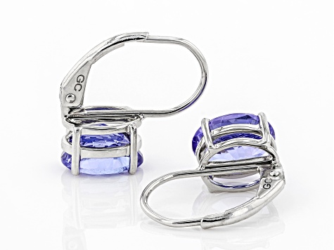 Blue Tanzanite Platinum Solitaire Earrings 2.50ctw