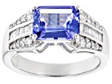 Blue Tanzanite Platinum Ring 2.29ctw