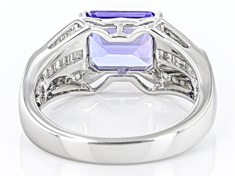 Blue Tanzanite Platinum Ring 2.29ctw