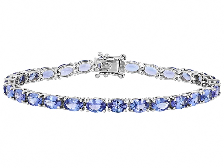Blue Tanzanite Platinum Bracelet 14.00ctw