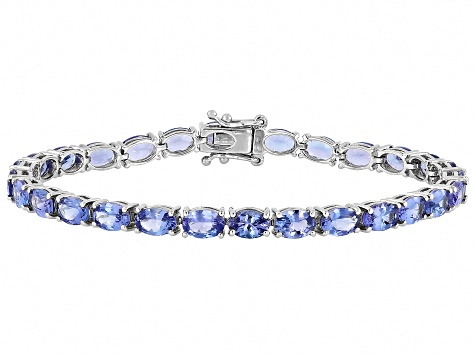 Blue Tanzanite Platinum Bracelet 14.00ctw