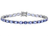 Blue Tanzanite Platinum Bracelet 14.00ctw