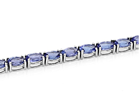 Blue Tanzanite Platinum Bracelet 14.00ctw